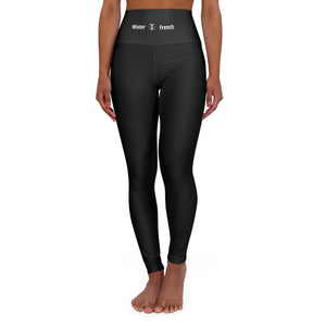 High Waisted Winter French Yoga Leggings
