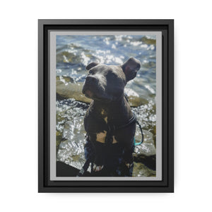 Open image in slideshow, Sapphire Seas on Matte Canvas, Black Frame
