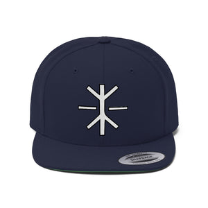 Open image in slideshow, Flat Bill Winterflake Snapback Hat
