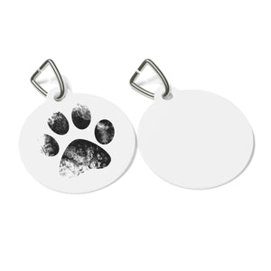 Grunge Paw Dog Tag