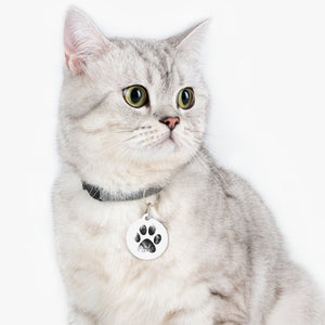 Grunge Paw Dog Tag
