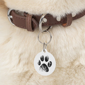 Grunge Paw Dog Tag